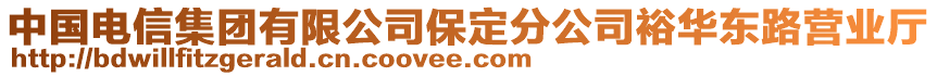 中国电信集团有限公司保定分公司裕华东路营业厅