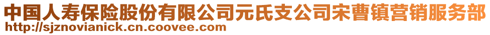 中國人壽保險(xiǎn)股份有限公司元氏支公司宋曹鎮(zhèn)營銷服務(wù)部