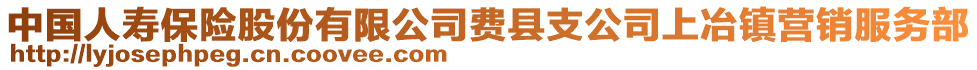 中國(guó)人壽保險(xiǎn)股份有限公司費(fèi)縣支公司上冶鎮(zhèn)營(yíng)銷服務(wù)部