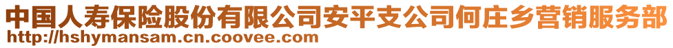 中國(guó)人壽保險(xiǎn)股份有限公司安平支公司何莊鄉(xiāng)營(yíng)銷服務(wù)部