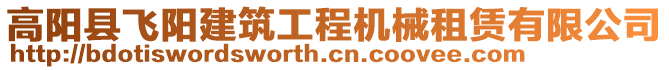 高陽(yáng)縣飛陽(yáng)建筑工程機(jī)械租賃有限公司