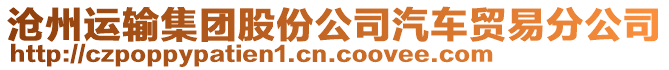 滄州運(yùn)輸集團(tuán)股份公司汽車貿(mào)易分公司