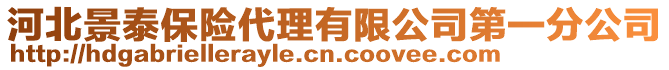 河北景泰保险代理有限公司第一分公司