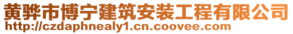 黃驊市博寧建筑安裝工程有限公司