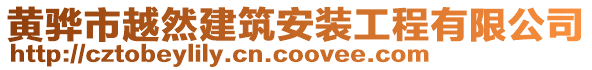 黃驊市越然建筑安裝工程有限公司