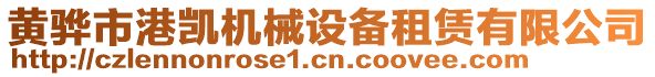 黃驊市港凱機械設(shè)備租賃有限公司