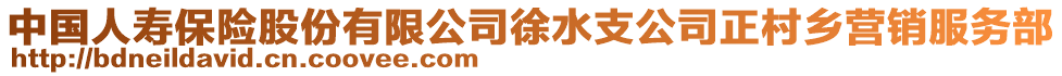 中國人壽保險(xiǎn)股份有限公司徐水支公司正村鄉(xiāng)營銷服務(wù)部