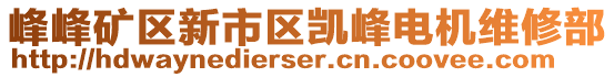 峰峰礦區(qū)新市區(qū)凱峰電機維修部