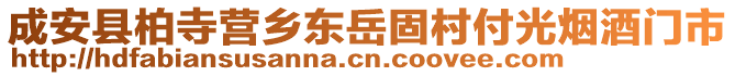 成安縣柏寺?tīng)I(yíng)鄉(xiāng)東岳固村付光煙酒門(mén)市