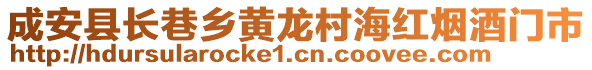 成安县长巷乡黄龙村海红烟酒门市