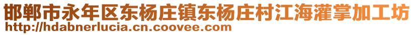 邯鄲市永年區(qū)東楊莊鎮(zhèn)東楊莊村江海灌掌加工坊