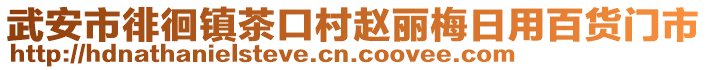 武安市徘徊鎮(zhèn)茶口村趙麗梅日用百貨門市