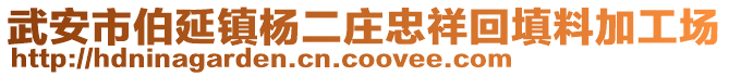 武安市伯延鎮(zhèn)楊二莊忠祥回填料加工場(chǎng)