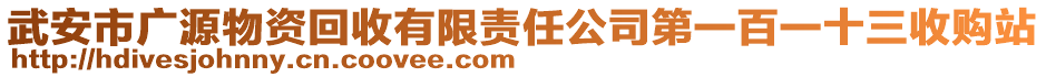 武安市广源物资回收有限责任公司第一百一十三收购站