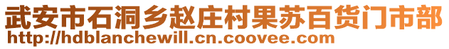 武安市石洞鄉(xiāng)趙莊村果蘇百貨門市部