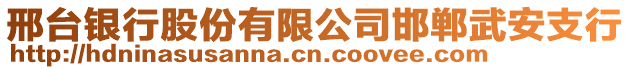 邢臺銀行股份有限公司邯鄲武安支行