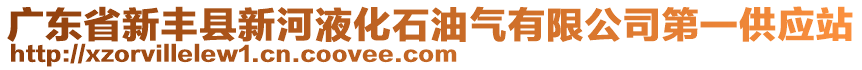 廣東省新豐縣新河液化石油氣有限公司第一供應(yīng)站