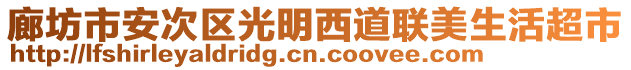 廊坊市安次區(qū)光明西道聯(lián)美生活超市