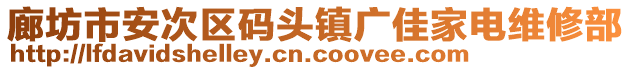 廊坊市安次區(qū)碼頭鎮(zhèn)廣佳家電維修部