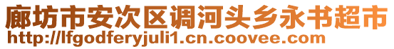 廊坊市安次區(qū)調(diào)河頭鄉(xiāng)永書超市