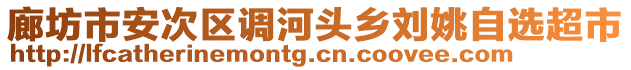 廊坊市安次區(qū)調(diào)河頭鄉(xiāng)劉姚自選超市