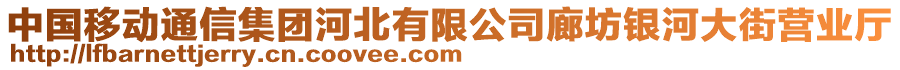 中國移動通信集團河北有限公司廊坊銀河大街營業(yè)廳