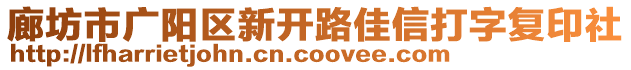 廊坊市廣陽區(qū)新開路佳信打字復印社