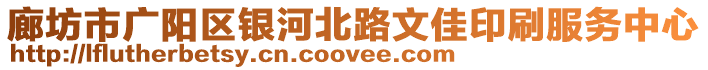 廊坊市廣陽(yáng)區(qū)銀河北路文佳印刷服務(wù)中心