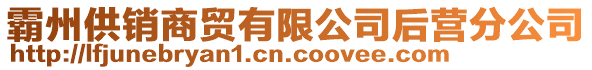 霸州供銷商貿(mào)有限公司后營分公司