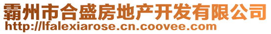 霸州市合盛房地產(chǎn)開(kāi)發(fā)有限公司