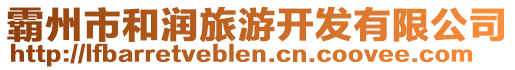 霸州市和潤旅游開發有限公司