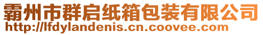 霸州市群啟紙箱包裝有限公司