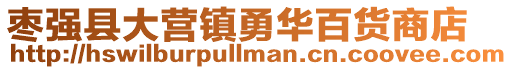 棗強(qiáng)縣大營(yíng)鎮(zhèn)勇華百貨商店