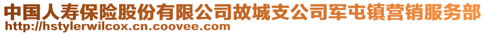 中國(guó)人壽保險(xiǎn)股份有限公司故城支公司軍屯鎮(zhèn)營(yíng)銷服務(wù)部