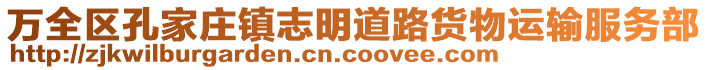 萬全區(qū)孔家莊鎮(zhèn)志明道路貨物運輸服務部