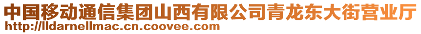 中國移動通信集團(tuán)山西有限公司青龍東大街營業(yè)廳