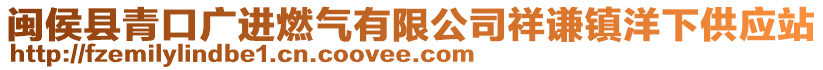 閩侯縣青口廣進(jìn)燃?xì)庥邢薰鞠橹t鎮(zhèn)洋下供應(yīng)站