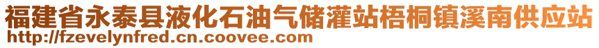 福建省永泰縣液化石油氣儲(chǔ)灌站梧桐鎮(zhèn)溪南供應(yīng)站