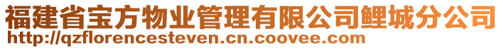 福建省寶方物業(yè)管理有限公司鯉城分公司