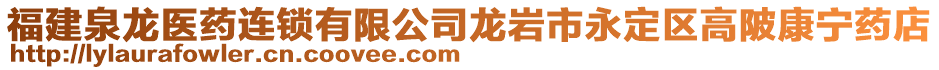 福建泉龍醫(yī)藥連鎖有限公司龍巖市永定區(qū)高陂康寧藥店