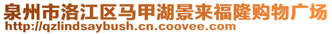 泉州市洛江區馬甲湖景來福隆購物廣場