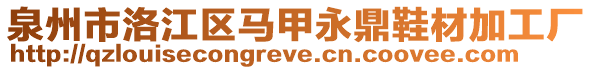 泉州市洛江區(qū)馬甲永鼎鞋材加工廠