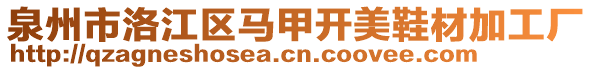泉州市洛江區(qū)馬甲開美鞋材加工廠