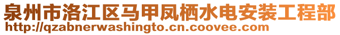 泉州市洛江區馬甲鳳棲水電安裝工程部