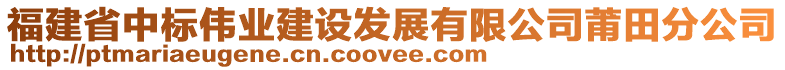 福建省中標(biāo)偉業(yè)建設(shè)發(fā)展有限公司莆田分公司