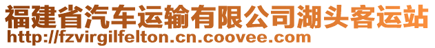 福建省汽車運(yùn)輸有限公司湖頭客運(yùn)站