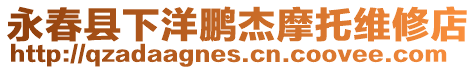永春縣下洋鵬杰摩托維修店