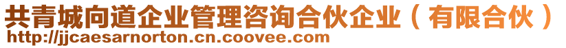 共青城向道企業(yè)管理咨詢合伙企業(yè)（有限合伙）