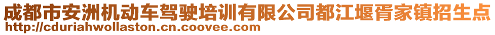 成都市安洲機(jī)動(dòng)車駕駛培訓(xùn)有限公司都江堰胥家鎮(zhèn)招生點(diǎn)