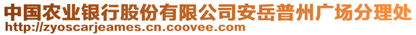 中國(guó)農(nóng)業(yè)銀行股份有限公司安岳普州廣場(chǎng)分理處